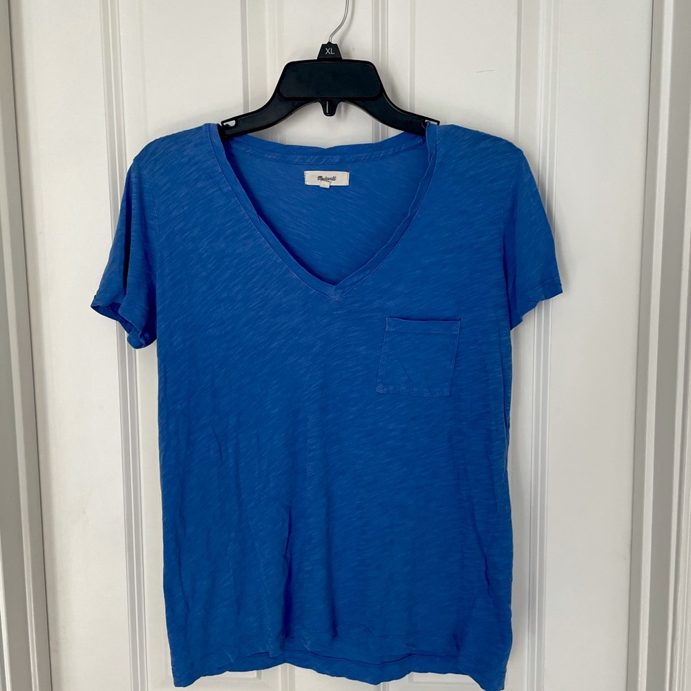 Blue Madewell V-Kneck